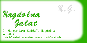 magdolna galat business card